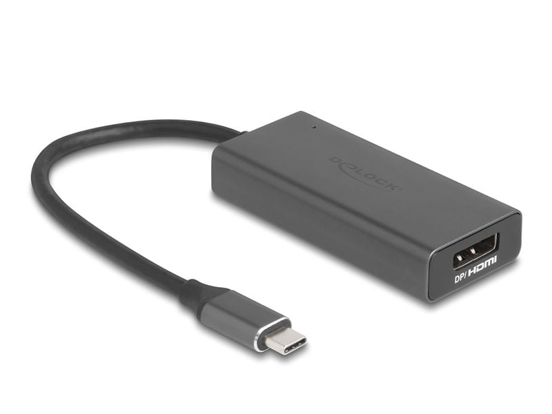 Delock | USB-C Adapter zu HDMI/DP 8K, Combo | mit HDR Funktion Aluminium