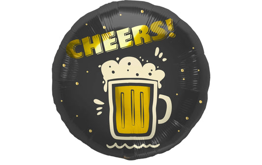 Folat | Folienballon Cheers Bier | mehrfarbig ø45cm
