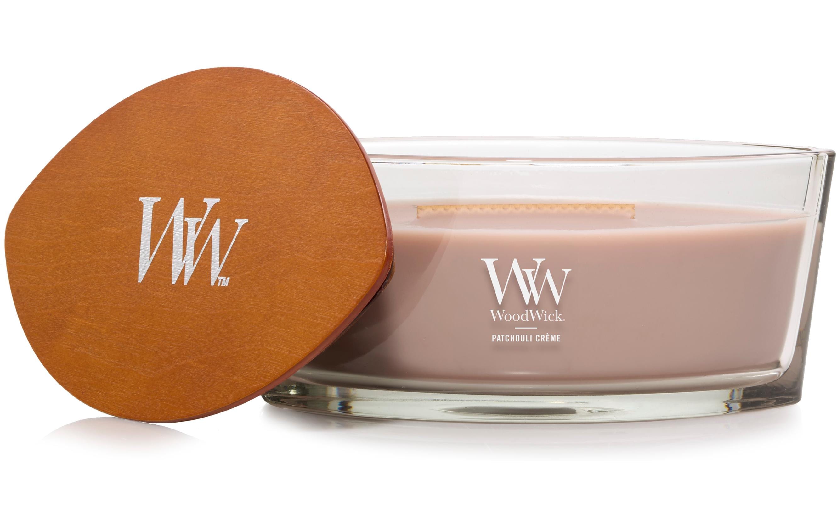 Woodwick Duftkerze Patchouli Créme