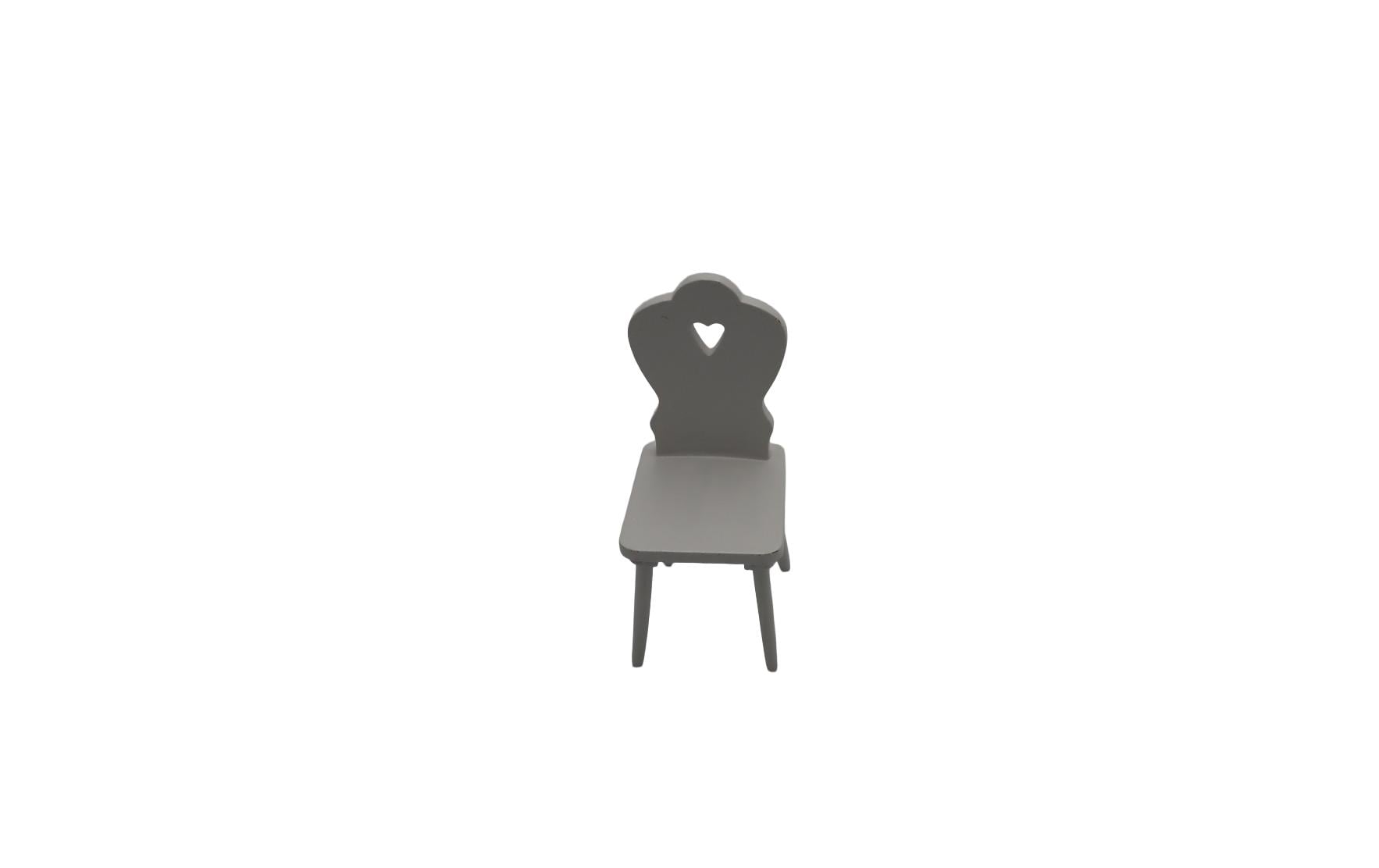 Bottsa Mini-Figur Stuhl mit Herz weiss