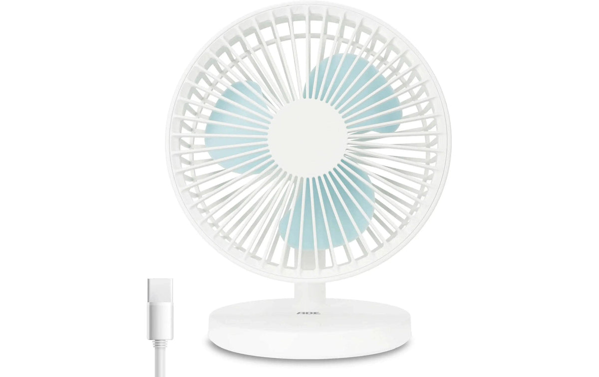 Tischventilator kabellos, weiss