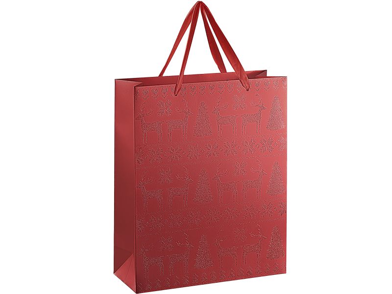EGLO | Geschenktasche Winter Isumi | L 260, B 100, H 320, Rot