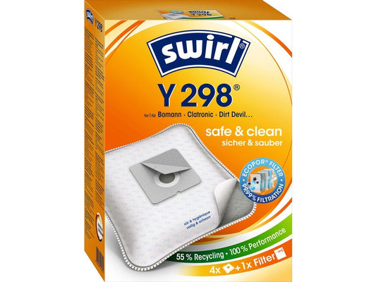 Swirl | Staubfilterbeutel Y 298 4 Stück | AirSpace Technology