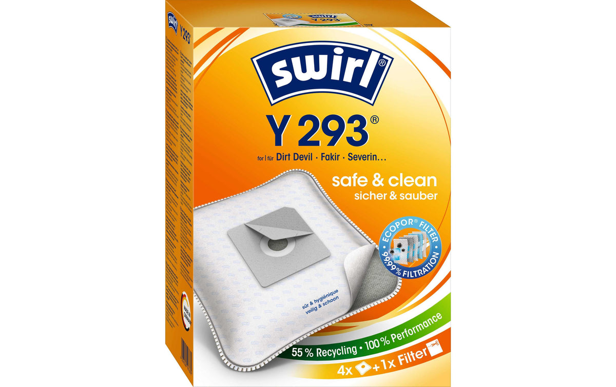 Swirl Staubfilterbeutel Y 293 4 Stück