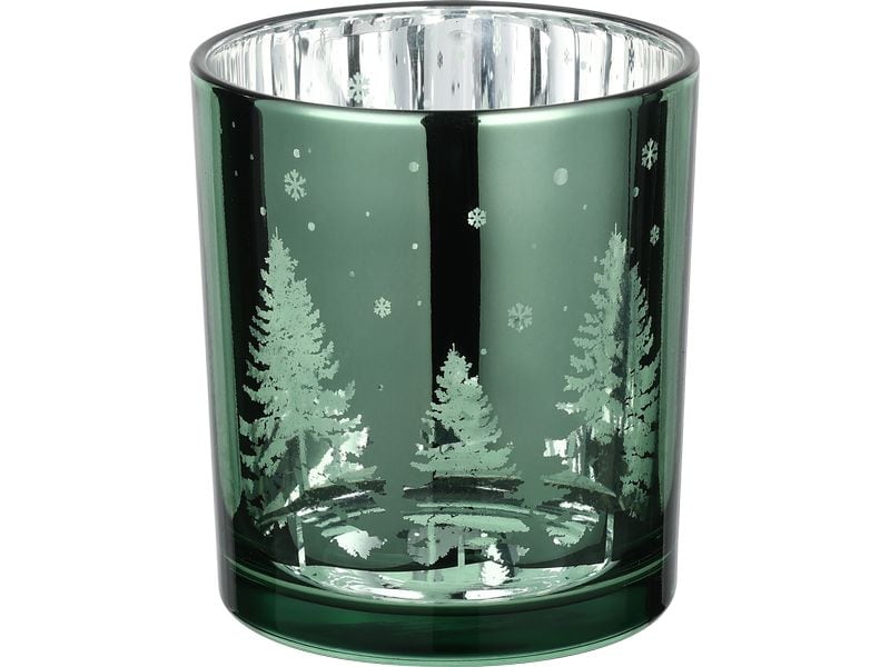 EGLO | Windlicht Christmas Lukut 10 cm | Grün, Ø 88, H 100