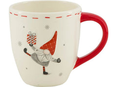 CHALET | Tasse Elfian | 13x9.4x10cm weiss/rot