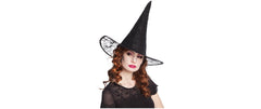 Amscan | Halloween Hexenhut Kiara | schwarz mit Verzierungen