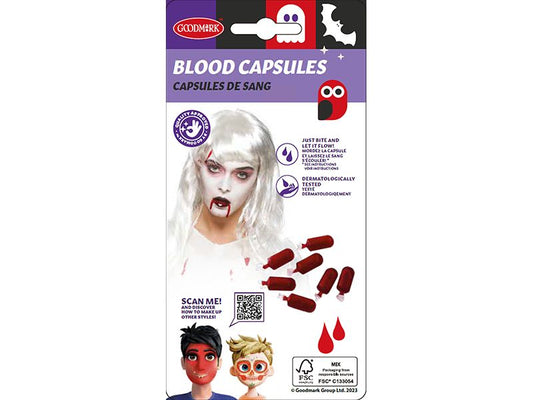 Amscan | Halloween Kunstblut Kapseln | flüssig, 7 Stk