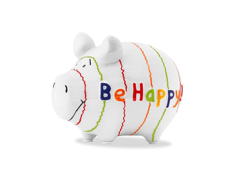 G. Wurm | Sparschwein Be Happy | 12.5x9x9cm
