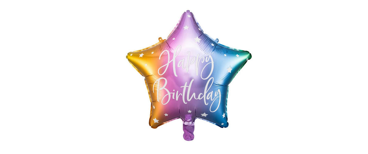 Partydeco, Folienballon Happy Birthday Mehr