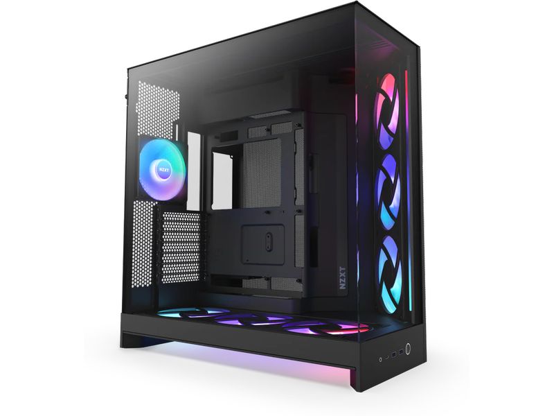 NZXT | H9 Flow 2025 RGB+ Schwarz | E-ATX, 6x 2.5, 2x 3.5, RGB