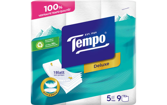Tempo Deluxe Toilettenpapier 5-lagig weiss
