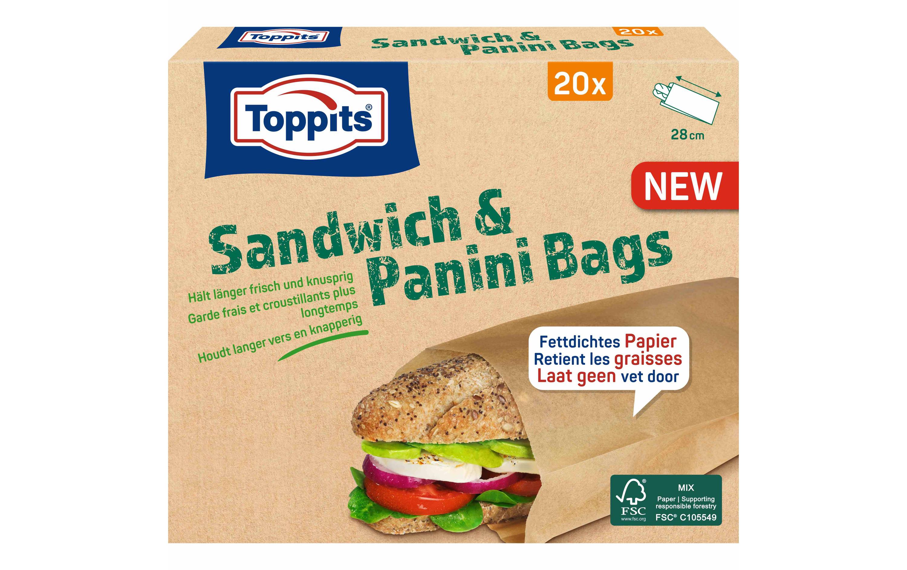 Toppits Panini Sandwichbeutel 20 Stk