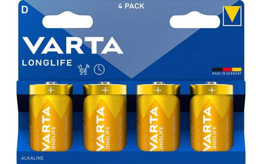 VARTA Batterie Longlife D, 1.5V, 4Stk