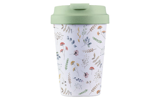 BioLoco | Outdoor-Becher Easy Cup -Watercolo | 350ml, wiederverschliessbarer Deckel