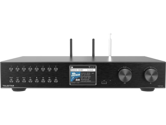 Telestar | HiFi-Tuner TOP 500 | DAB+, BT 5.3, UPnP, USB-Rec, Cinch, LAN