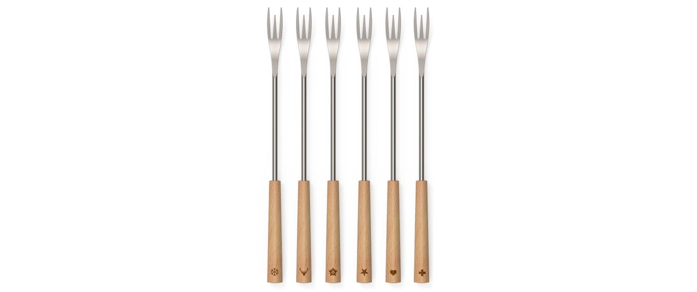 Kisag 2in1 Fonduegabeln Wood 6 Stück