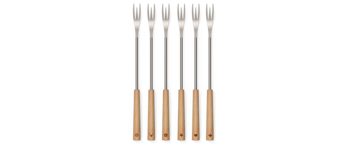 Kisag 2in1 Fonduegabeln Wood 6 Stück