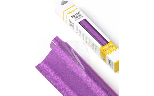 Poli-Tape Aufbügelfolie Glitter Lavendel