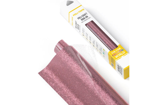 Poli-Tape Aufbügelfolie Glitter Roségold