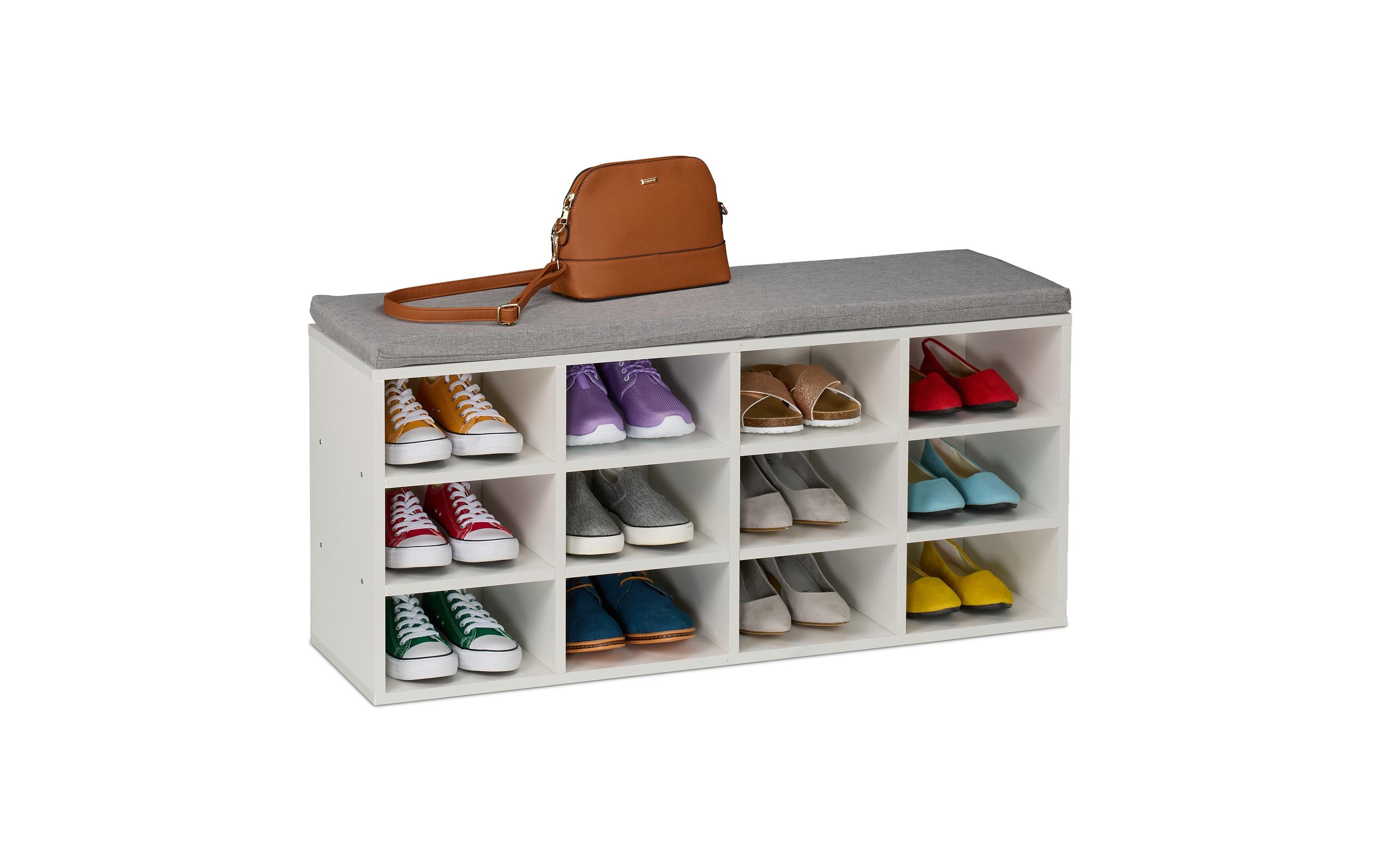 relaxdays Schuhbank mit Sitzfläche