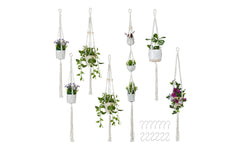 relaxdays | Blumenampel Makramee | 7er Set