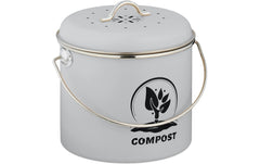relaxdays, Komposteimer 3.5 l, Grau/Silber
