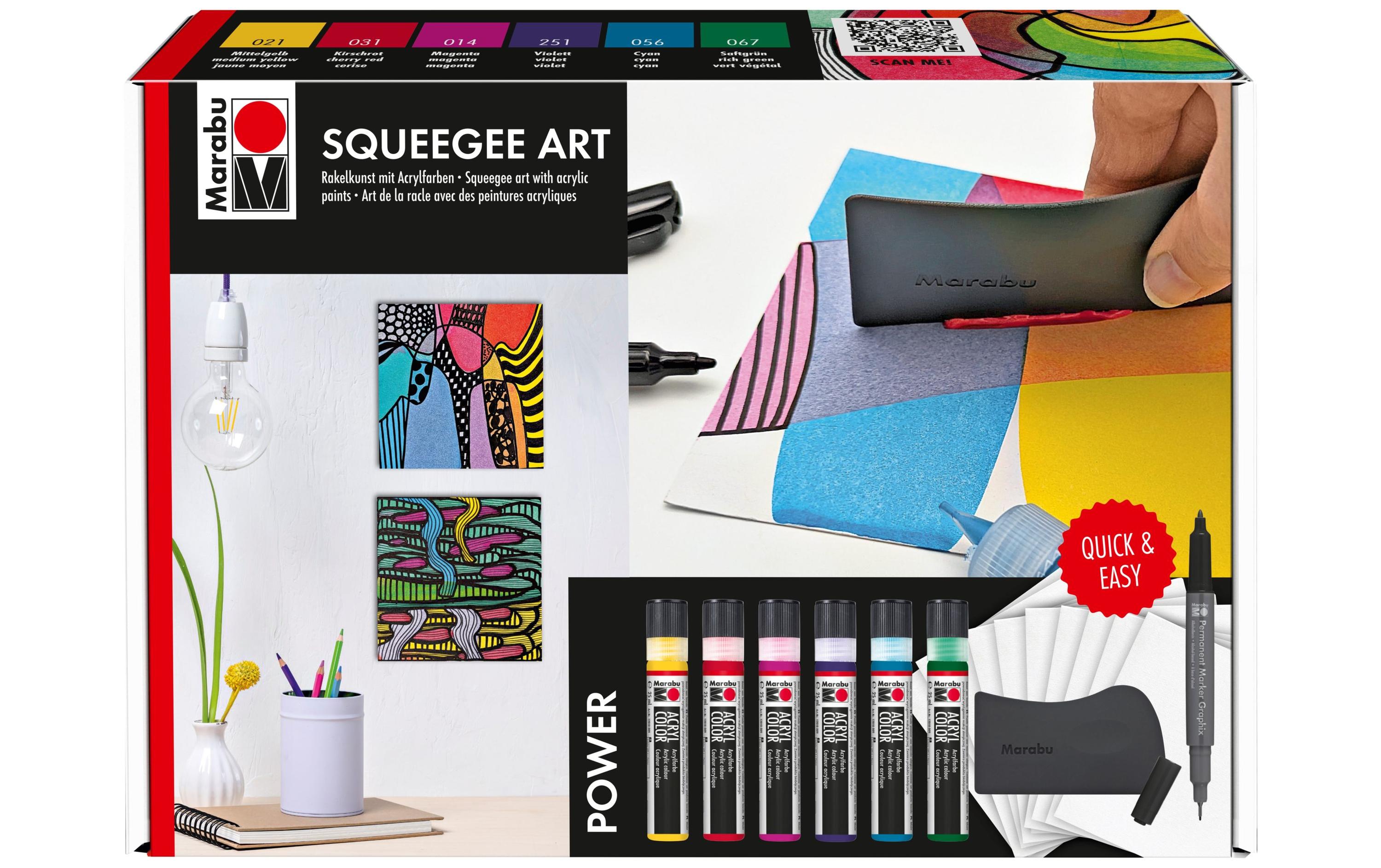 Marabu Squeegee Art Acryl Set Power