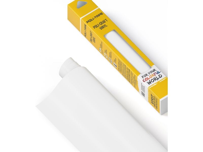 Poli-Tape | Vinylfolie Permanent | 30.5 x 183 cm, Weiss matt