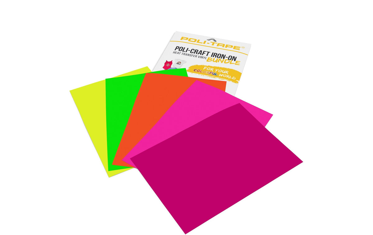 Poli-Tape Aufbügelfolie Set neon Turbo