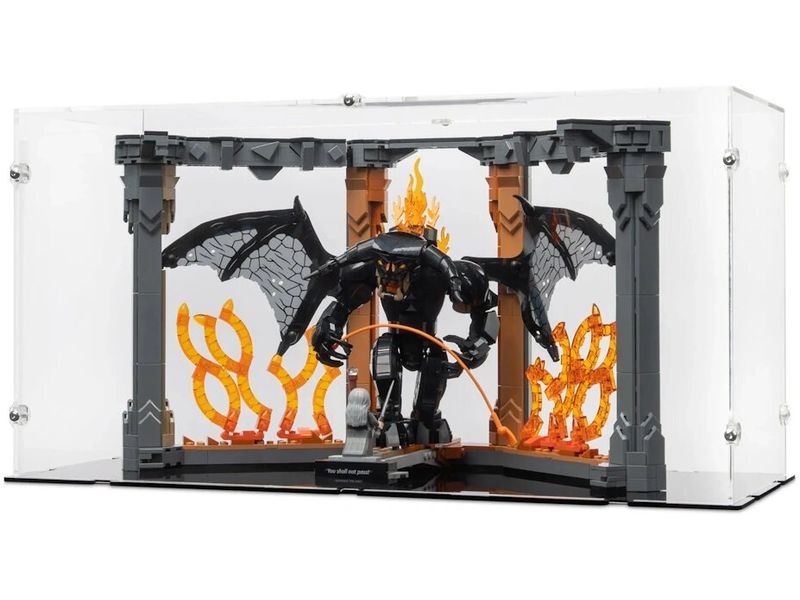 iDisplayit | Acryl-Display für LEGO 10367 | Herr der Ringe Balrog Bücherstütze