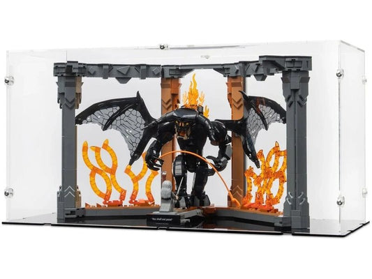 iDisplayit | Acryl-Display für LEGO 10367 | Herr der Ringe Balrog Bücherstütze