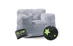 Lumaland Sitzsack Sessel Glow in Dark Grau