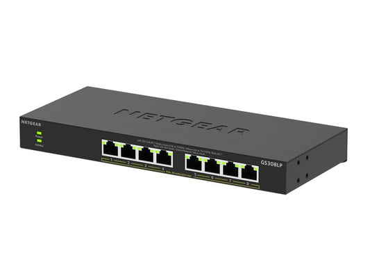 Netgear | GS308LP: 8 Port Switch | 8-Port PoE Gigabit Switch