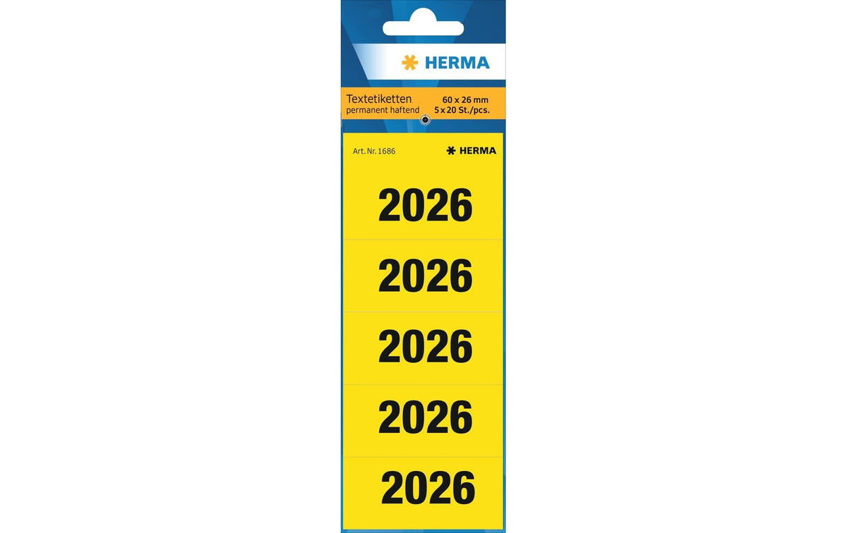 Herma Jahreszahlen für Ordner 2026