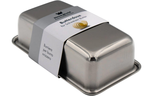 Stronghold | Butterdose für CH Butter | Inox, 15.5 x 8.5 cm, H 5 cm