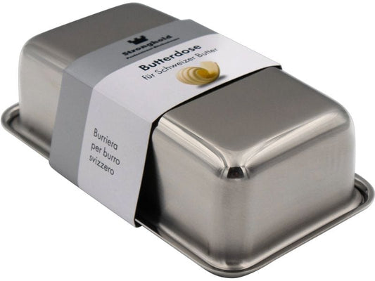 Stronghold | Butterdose für CH Butter | Inox, 15.5 x 8.5 cm, H 5 cm