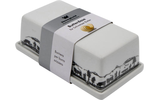 Stronghold | Butterdose Scherenschnitt | Porzellan, 15.7 x 8.5 cm, H 5 cm