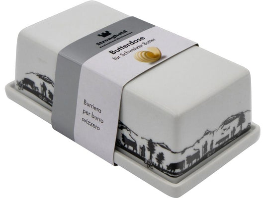 Stronghold | Butterdose Scherenschnitt | Porzellan, 15.7 x 8.5 cm, H 5 cm
