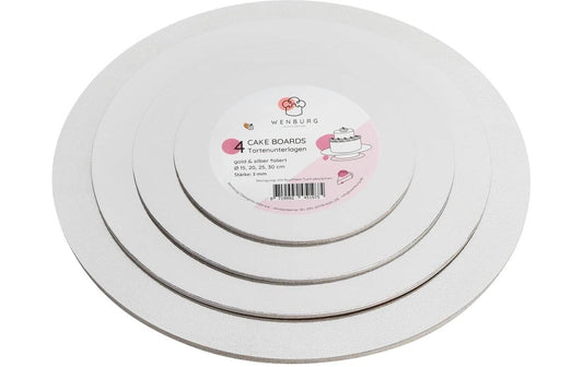 Wenburg Tortenplatten 4er-Set Silber + Gold