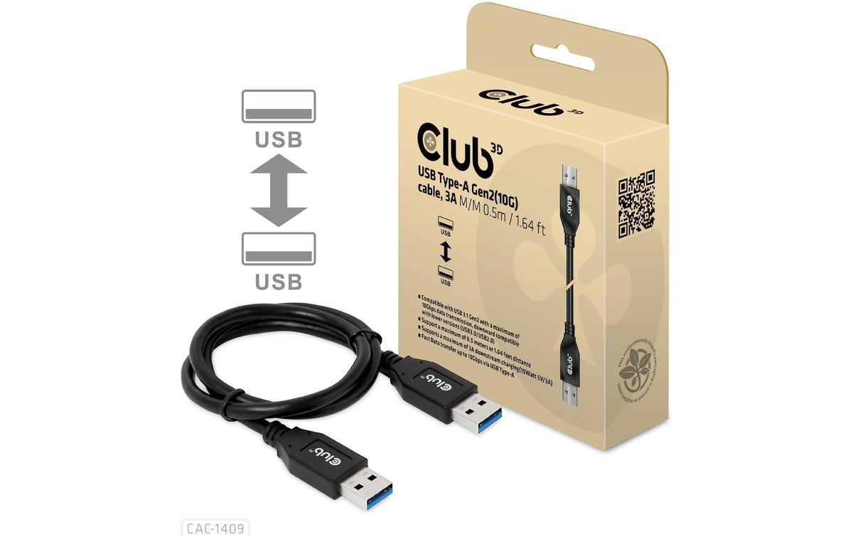 Club 3D, USB Typ-A Gen2(10G) Kabel