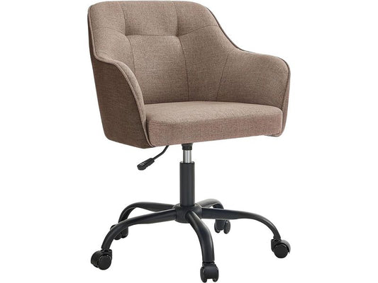 Songmics | Bürostuhl Braun | 58x61x86-96 cm (lxBxH), mit Fusskreuz