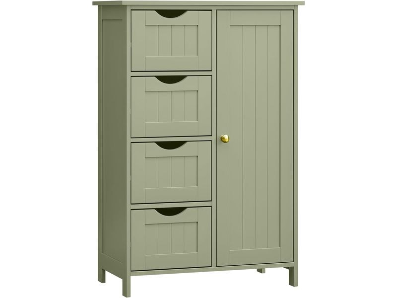 VASAGLE | Kommode Landhausstil, Grün | 55x30x81 cm (LxBxH), Holz