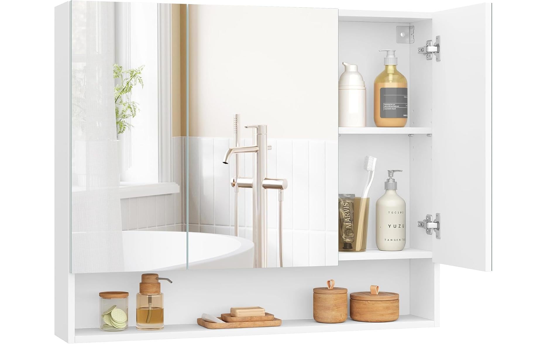 Vasagle Spiegelschrank, Weiss