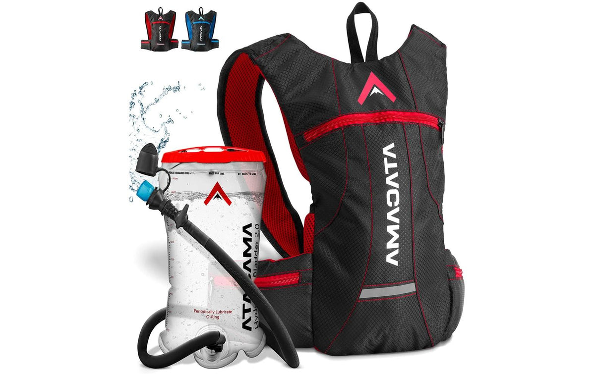 Atacama Rucksack mit Blase rot