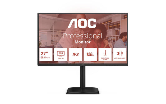 AOC | 27 27E4U, 1920 x 1080, 120Hz | HDMI, DP, HV, D-Sub, USB Hub