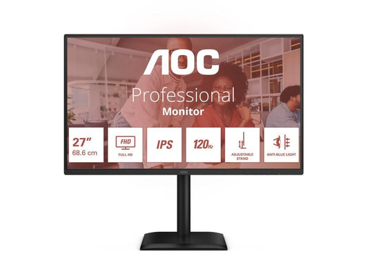 AOC | 27 27E4U, 1920 x 1080, 120Hz | HDMI, DP, HV, D-Sub, USB Hub