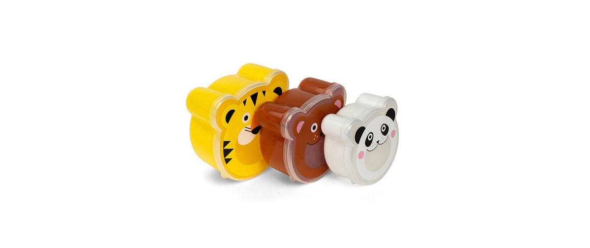 Kikkerland Snackbox Tiere 3er Set