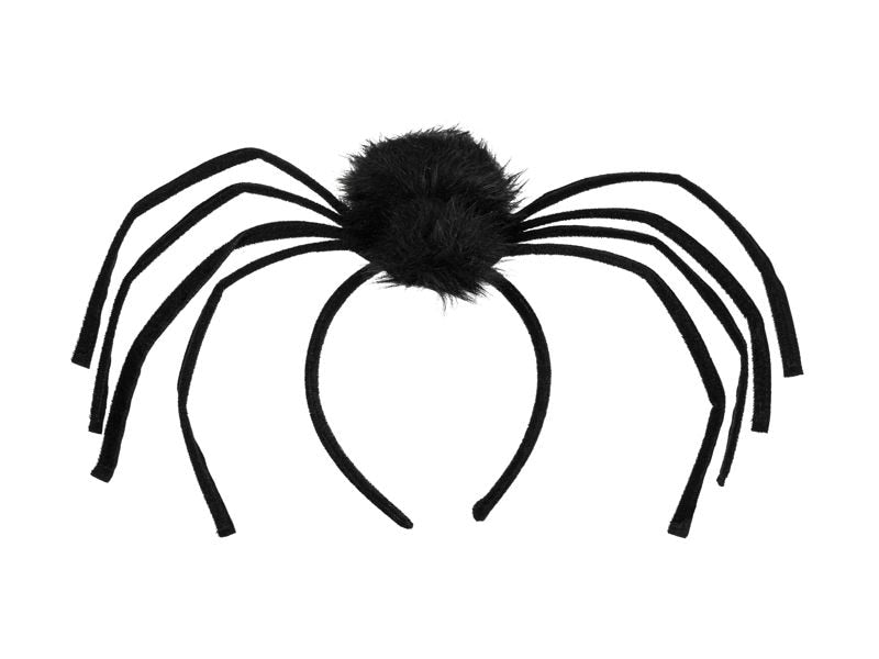 Partydeco | Haarreif Spinne | schwarz, 19 x 32 cm