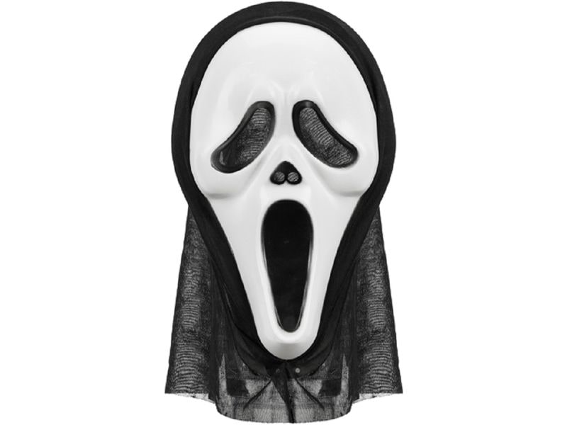 Partydeco | Maske Scream | 18 x 31 cm, Kapuze 38 cm